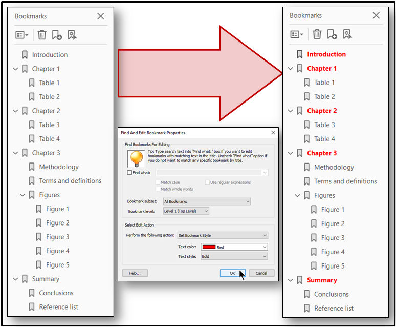 Delete, Move and Style PDF Bookmarks Using The AutoBookmark™ Plugin